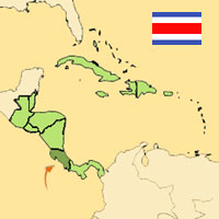 Gua de globalizacin - Mapa para localizacin del pas - Costa Rica