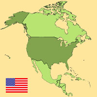 Gua de globalizacin - Mapa para localizacin del pas - Estados Unidos