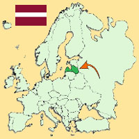 Gua de globalizacin - Mapa para localizacin del pas - Letonia