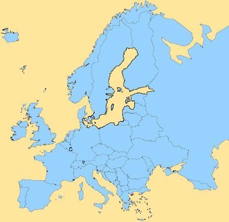 mapa europa paises. Mapa de Europa