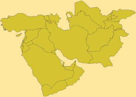 Mapa del Medio Oriente