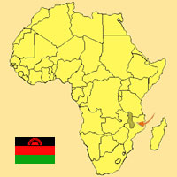 Gua de globalizacin - Mapa para localizacin del pas - Malawi