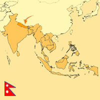 Gua de globalizacin - Mapa para localizacin del pas - Nepal