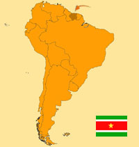 Gua de globalizacin - Mapa para localizacin del pas - Suriname
