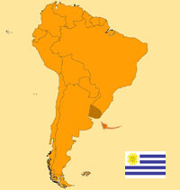 Gua de globalizacin - Mapa para localizacin del pas - Uruguay